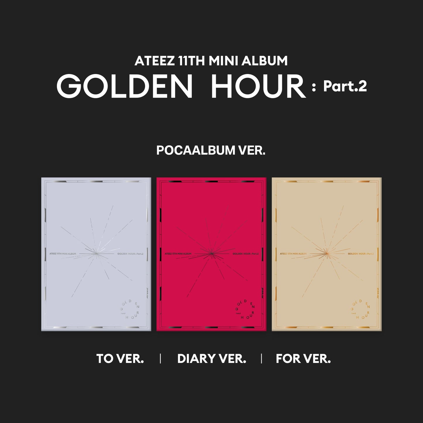 [ATEEZ] 11th Mini Album [GOLDEN HOUR : Part 2] (POCAALBUM Ver.) (Random Version)