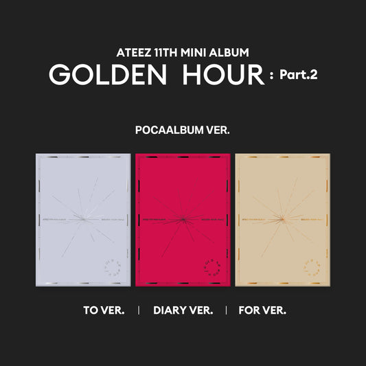 [PRE-ORDER] [ATEEZ] 11th Mini Album [GOLDEN HOUR : Part 2] (POCAALBUM Ver.) (Random Version)