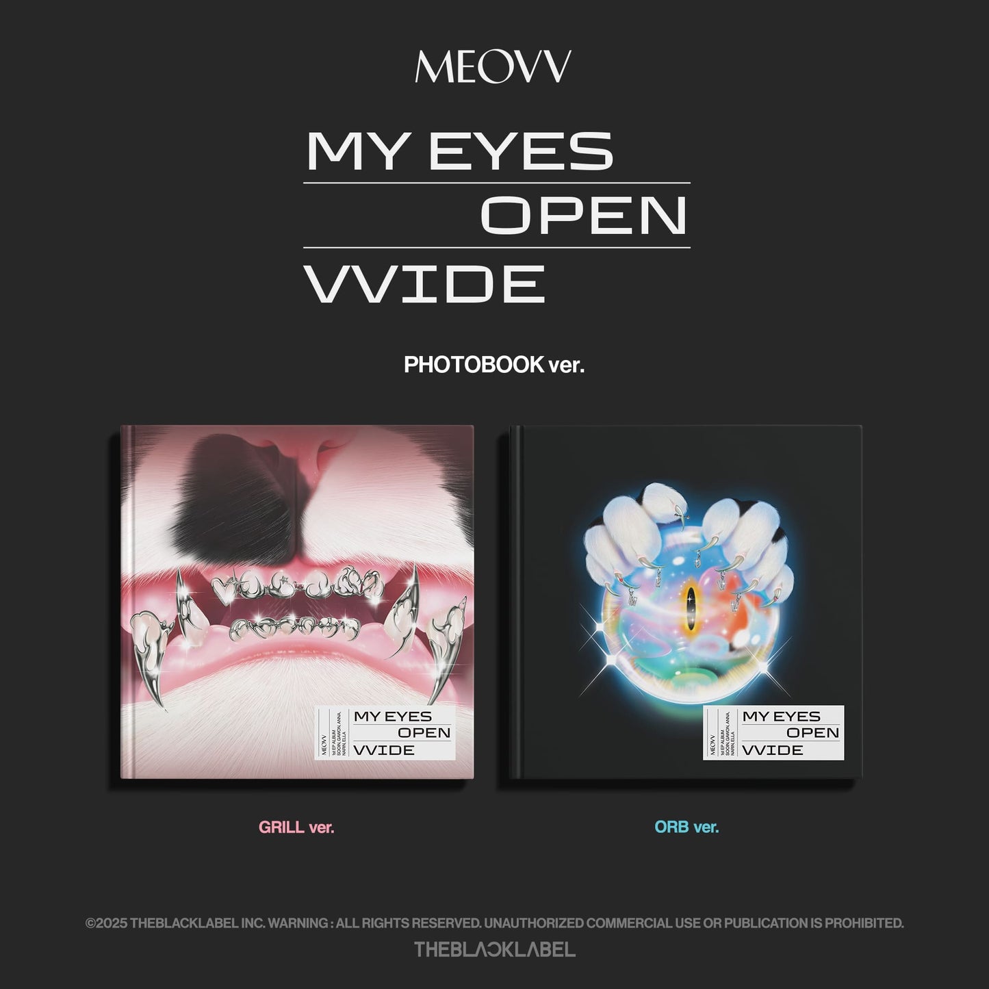 [MEOVV] 1st EP Album [MY EYES OPEN VVIDE] (PHOTOBOOK Ver.) (GRILL Ver. / ORB Ver.)
