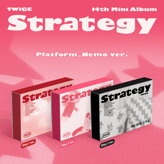 [TWICE] 14th Mini Album [STRATEGY] (Platform_Nemo Ver.) (Step 1 Ver. / Step 2 Ver. / Step 3 Ver.)