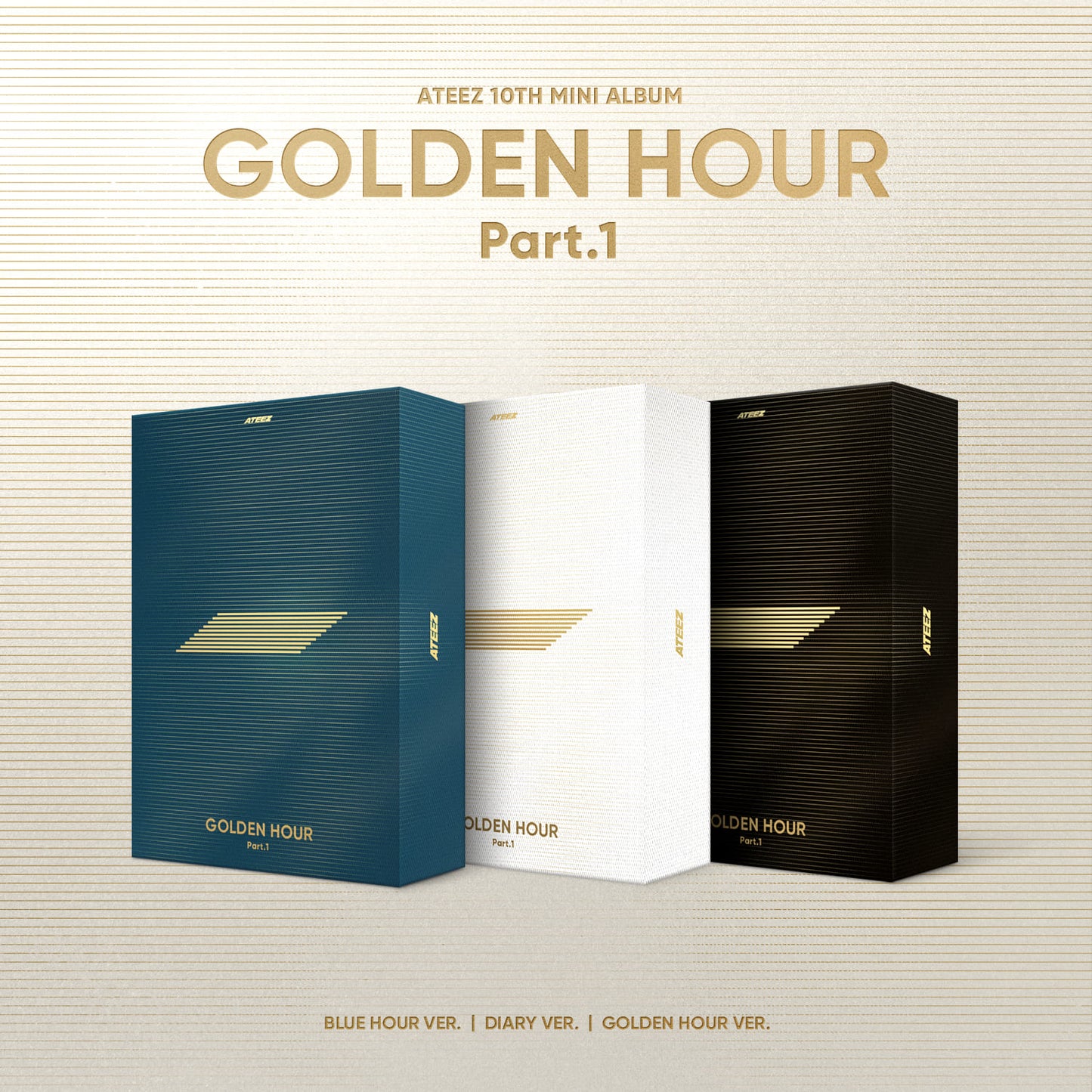 [ATEEZ] 10th Mini Album [GOLDEN HOUR : Part.1] (BLUE HOUR Ver. / DIARY Ver. / GOLDEN HOUR Ver.)