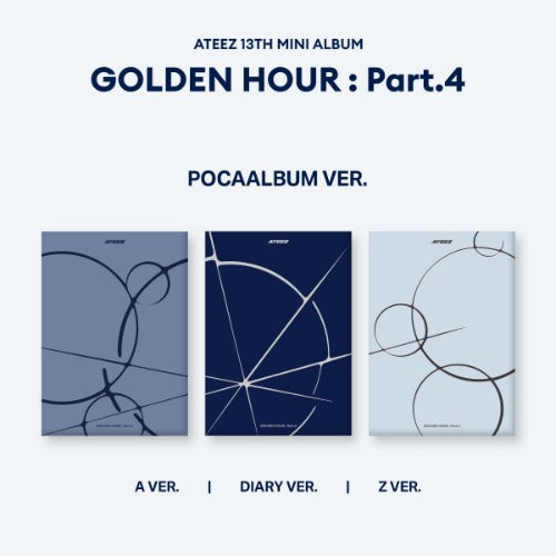 [PRE-ORDER] [ATEEZ] 13th Mini Album [GOLDEN HOUR : Part.4] (POCAALBUM Ver.) (A Ver. / Diary Ver. / Z Ver.)